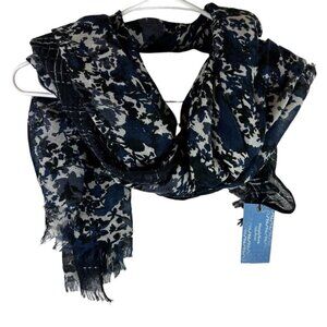 SimplyVera Vera Wang Black Abstract Floral Scarf NWT